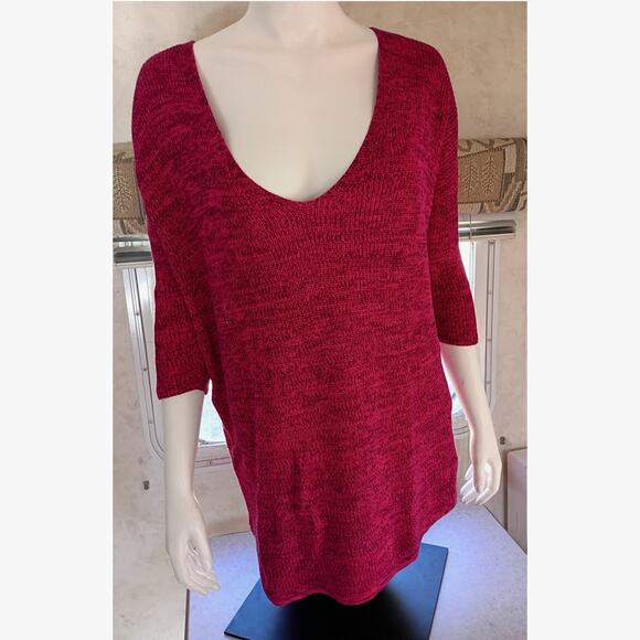 Express Oversized Slouchy Cotton Top M High Low Hem 31in Back Soft Minimalist - Picture 4 of 12